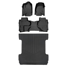 Load image into Gallery viewer, SMARTLINER Custom Floor Mats 2 Row Liner &amp; Truck Bed Liner Set Black Compatible with Double Cab 2014-2018 Silverado/Sierra 1500-2015-2019 2500/3500 HD (SA0136/B0148/J0136)