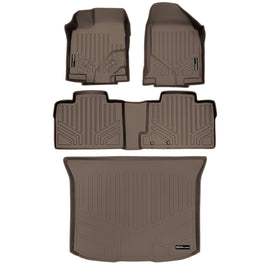 SMARTLINER Custom Fit Floor Mats 2 Rows and Cargo Liner Set Tan Compatible With 2011-2014 Ford Edge / 2011-2015 Lincoln MKX (SA1118/B1035/D1047)