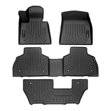 Load image into Gallery viewer, SMARTLINER All Weather Custom Fit Floor Mats 3 Row Liner Set Black Compatible With 2019-2025 BMW X7 With 2nd Row Bench Seat Only (SA0420/B0489/C0489)