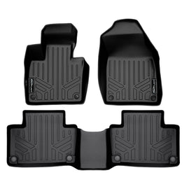 SMARTLINER Custom Fit Floor Mats 2 Row Liner Set Black Compatible With 2020-2023 Volvo XC90 (SA0223/B0633)