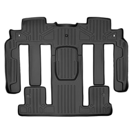 SMARTLINER Floor Mats 2nd and 3rd Row Liner Black Compatible With Traverse / Enclave / Acadia / Outlook (SB0044)