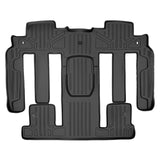 SMARTLINER Floor Mats 2nd and 3rd Row Liner Black Compatible With Traverse / Enclave / Acadia / Outlook (SB0044)