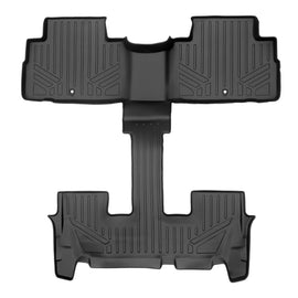 SMARTLINER Custom Fit Floor Mats 2nd Row Liner Black Compatible With 2020-2025 Hyundai Palisade Only Fits Second Row Bucket Seats (SB0495)
