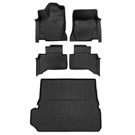 SMARTLINER Custom Fit All Weather Protection Black 2 Row Floor Liners & Cargo Liner behind the 2nd Row Seats Compatible With 2024-2025 Lexus GX (SA0750/B0750/D0750)