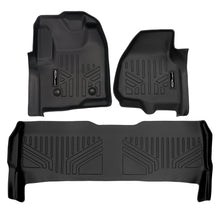 Load image into Gallery viewer, SMARTLINER Floor Mats Liner Set Black Compatible With 2011-2012 F-250/F-350/F-450 Super Duty Crew Cab with Depressed Drivers Side Pedal (SA0042/B0042)