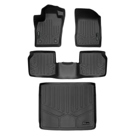 SMARTLINER All Weather Protection Custom Fit Black 2 Row Floor Mats and Cargo Liner Set Compatible With 2023-2025 Dodge Hornet GT & GT Plus (SA0705/B0705/D0705)