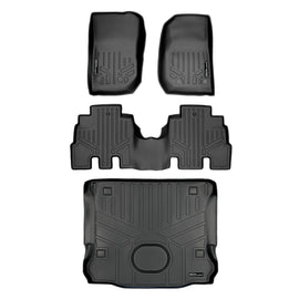 SMARTLINER Custom Fit Floor Mats and Cargo Liner Black Compatible With 2015-2018 Jeep Wrangler Unlimited (SA0194/B0194/D0194)