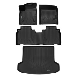 SMARTLINER Custom Fit All Weather Protection Black 2 Row Floor Liners & Cargo Liner behind the 2nd Row Seats Compatible With 2024-2025 Acura ZDX Type S (SA0755/B0739/D0755)