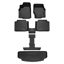 SMARTLINER Custom Fit 3 Rows & Cargo Liner Behind the 3rd Row Set Compatible With 2021-2023 Jeep Grand Cherokee L (SA0674/B0569/C0569/E0569)