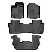 Load image into Gallery viewer, SMARTLINER Custom Fit Floor Mats 3 Row Liner Set Black Compatible With 2016-2022 Honda Pilot 7 Passenger Model (SA0200/B0200/C0219)