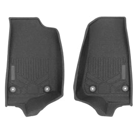 SMARTLINER Custom Fit Rubber Floor Mats 1st Row Set Black Compatible With 2018-2023 Jeep Wrangler Unlimited/2020-2023 Jeep Gladiator/2023 Jeep Wrangler Unlimited 4XE/ 2023 Jeep Wrangler Rubicon 392 (RA0316)