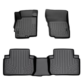 SMARTLINER Custom Fit Floor Mats 2 Row Liner Set Black Compatible With 2018-2022 Mitsubishi Eclipse Cross (SA0378/B0378)