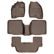 Load image into Gallery viewer, SMARTLINER Custom Fit Floor Mats 3 Row Liner Set Tan Compatible With 2017-2019 Ford Explorer without 2nd Row Center Console (SA1245/B1082/C1082)