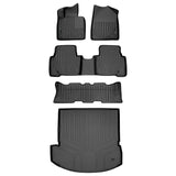 SMARTLINER Custom Floor Mats - Cargo Liner Behind 2nd Row Set Black Compatible With 2013-18 Santa Fe with 3rd Row Seat / 2019 Santa Fe XL (SA0114/B0114/C0114/D0143)