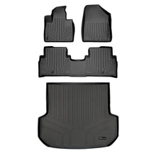 Load image into Gallery viewer, SMARTLINER Custom Fit Floor Mats 2 Rows and Cargo Liner Set Black Compatible With 2016-2018 Kia Sorento 5 Passenger Model Only (SA0191/B0191/D0209)
