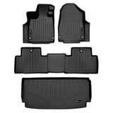 SMARTLINER Custom Fit All Weather Protection Black 2 Row Floor Liners & Cargo Liner behind the 3rd Row Seats Compatible With 2022-2025 Acura MDX (SA0581/B0581/E0581)