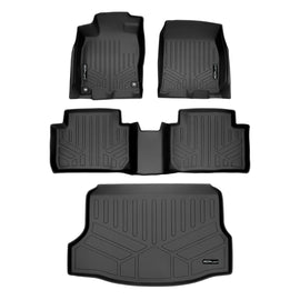 SMARTLINER Custom Fit Floor Mats 2 Rows & Cargo Liner Trunk Set Black Compatible With 2017-2021 Honda Civic Type R (SA0224/B0224/D0506)