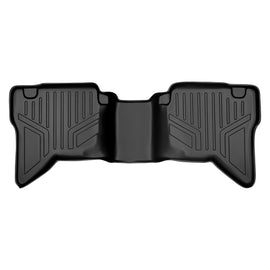 SMARTLINER Custom Fit Floor Mats 2nd Row Liner Black Compatible With 2007-2014 Toyota Hilux Vigo (SB0007)