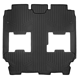 SMARTLINER Custom Fit Floor Mats 2nd and 3rd Row Liner Black Compatible With 2017-2021 Chrysler Pacifica Hybrid Model Only (SB0349)