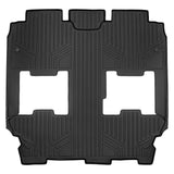 SMARTLINER Custom Fit Floor Mats 2nd and 3rd Row Liner Black Compatible With 2017-2021 Chrysler Pacifica Hybrid Model Only (SB0349)