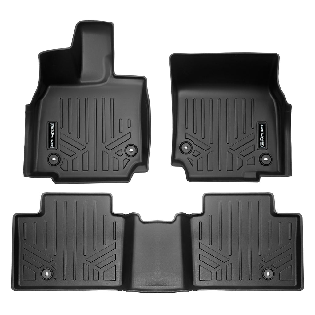 SMARTLINER Custom Fit All Weather Protection Black 2 Row Floor Liners Compatible With 2023-2025 Toyota Crown (SA0694/B0694)