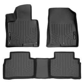 SMARTLINER All Weather Custom Fit Black 2 Row Floor Mat Liner Set Compatible With 2023-2024 Kia Sportage (SA0603/B0555)