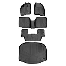 Load image into Gallery viewer, SMARTLINER Floor Mats 3 Rows and Cargo Liner Behind 3rd Row Set Black Compatible With 2011-2014 Explorer without 2nd Row Center Console (SA0082/B0082/C0082/E0082)