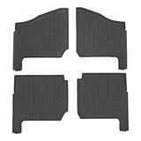 SMARTLINER Floor Mats 2 Row Liner Set Black Compatible With 2019-2021 Polaris Ranger Crew 1000 (UA0102/UB0102)