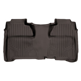 SMARTLINER Custom Fit Floor Mats 2nd Row Liner Cocoa Compatible With Crew Cab 2014-2018 Silverado/Sierra 1500 - 2015-2019 2500/3500 HD (SB3136)