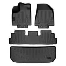 Load image into Gallery viewer, SMARTLINER Custom Fit Floor Mats 2 Rows and Cargo Liner Behind 3rd Row Set Black Compatible With 2022-2023 Infiniti QX60 (SA0567/B0567/E0579)