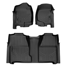 Load image into Gallery viewer, SMARTLINER Floor Mats 2 Row Liner Set Black Compatible With 2007-2013 Silverado/Sierra 1500 Crew Cab - 2007-2014 2500/3500 HD Crew Cab (SA0015/B0020)