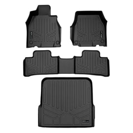 SMARTLINER All Weather Protection Custom Fit Black 2 Row Floor Mats and Cargo Liner Set Compatible With 2023-2024 Mercedes-Benz EQE (SA0680/B0680/D0680)