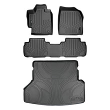 Load image into Gallery viewer, SMARTLINER Custom Fit Floor Mats 2 Rows and Cargo Liner Set Black Compatible With 2008-2013 Toyota Highlander Non Hybrid (SA0038/B0037/D0057)
