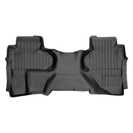 SMARTLINER Custom Fit Floor Mats 2nd Row Liner Black Compatible With Double Cab 2014-2018 Silverado/Sierra 1500 - 2015-2019 2500/3500 HD (SB0148)