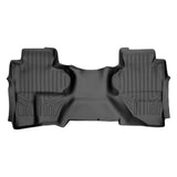 SMARTLINER Custom Fit Floor Mats 2nd Row Liner Black Compatible With Double Cab 2014-2018 Silverado/Sierra 1500 - 2015-2019 2500/3500 HD (SB0148)