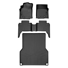 Load image into Gallery viewer, SMARTLINER All Weather Protection Custom Fit Black 2 Row Floor Mats and Truck Bed Liner Set Compatible With 2018-2023 Toyota Tacoma Double Cab with Manual Transmission (SA0211/B0207/K0207)