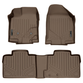 SMARTLINER Custom Fit Floor Mats 2 Row Liner Set Tan Compatible With 2011-2014 Ford Edge / 2011-2015 Lincoln MKX (SA1118/B1035)