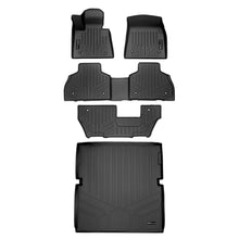 Load image into Gallery viewer, SMARTLINER Custom Floor Mats 3 Rows and Cargo Liner Behind 2nd Row Set Black Compatible With 2019-2025 BMW X7 W/ 2nd Row Bench Seat Only (SA0420/B0489/C0489/D0489)