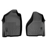 SMARTLINER Custom Floor Mats 1st Row Liner Set Black Compatible With 2012-2022 RAM Standard Cab or Quad Cab with 1st Row Dual Floor Hooks (SA0126)