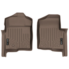 SMARTLINER Custom Fit Floor Mats 1st Row Liner Set Tan Compatible With 2009-2010 Ford F-150 - All Models (SA1017)