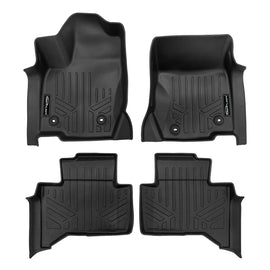 SMARTLINER Custom Fit All Weather Protection Black 2 Row Floor Liners Compatible With 2024-2025 Toyota Land Cruiser (SA0750/B0750-N)
