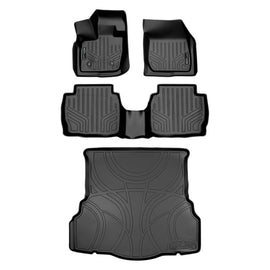 SMARTLINER Custom Fit Floor Mats 2 Rows and Cargo Liner Set Black Compatible With 2017-2020 Ford Fusion No Hybrid or Plug-In Models (SA0260/B0133/D0133)