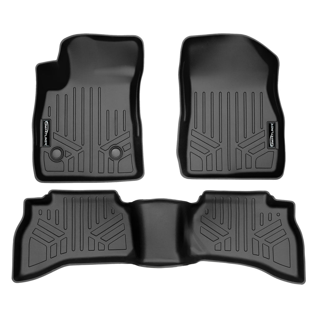 SMARTLINER Floor Mats 2 Row Liner Set Black Compatible With 2020-2025 Buick Encore GX (SA0511/B0512)