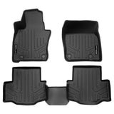 SMARTLINER Custom Fit All Weather Protection Black 2 Row Floor Mat Liner Set Compatible With 2024 Mazda CX-90 Hybrid/ Plug-In Hybrid (SA0716/B0716)