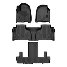 Load image into Gallery viewer, SMARTLINER Custom Fit All Weather Protection Black 3 Row Floor Mat Liner Set Compatible With 2021-2023 Cadillac Escalade ESV with 2nd Row Bucket Seats (SA0524/B0527/C0527-R)