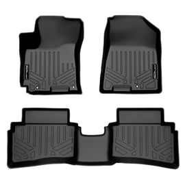 SMARTLINER All Weather Custom Fit Floor Mats 2 Row Liner Set Black Compatible With 2020-2024 Hyundai Venue (SA0492/B0492)