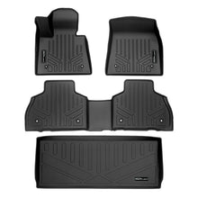 Load image into Gallery viewer, SMARTLINER Custom Floor Mats 2 Rows and Cargo Liner Behind 3rd Row Set Black Compatible With 2019-2025 BMW X7 W/ 2nd Row Bench Seat Only (SA0420/B0489/E0489)