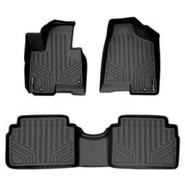 SMARTLINER Custom Fit Floor Mats 2 Row Liner Set Black Compatible With 2014-2016 Kia Sportage / 2014-2015 Hyundai Tucson (SA0234/B0056)