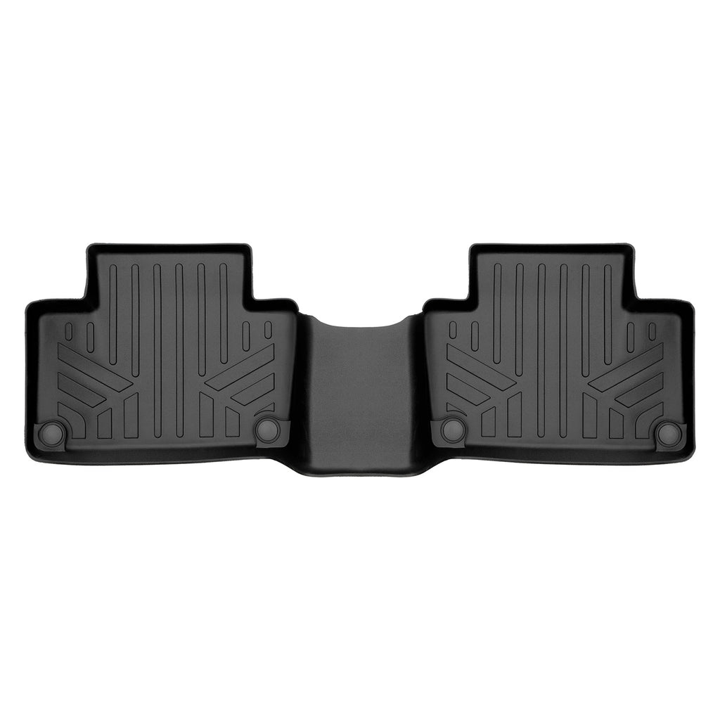 SMARTLINER Custom Fit Floor Mats 2nd Row Liner Black Compatible With 2020-2023 Volvo XC90 (SB0633)