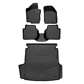 SMARTLINER All Weather Custom Fit Black 2 Row Floor Mats and Cargo Liner Set Compatible With 2020-2022 Volkswagen Passat (SA0659/B0659/D0659)